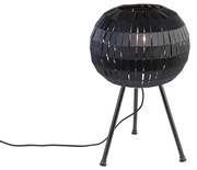Lampada da tavolo moderna a treppiede nera - Zoë