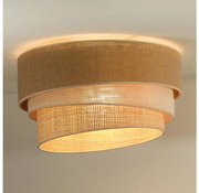 Duolla - Plafoniera YUTE TRIO 1xE27/15W/230V diametro 45 cm marrone/grigio/beige