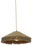 Lampada a sospensione retrò velluto verde con frange - Frills
