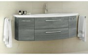 Base per mobile bagno Cassca PELIPAL 2 cassetti 2 ante P 22 x L 119 x H 25 cm bianco