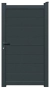 Cancelletto GARDENGATE Prado grigio in alluminio H 178 x L 100 cm