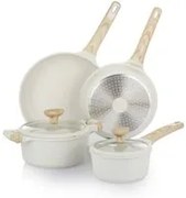 Batteria pentole 6 pezzi Bambù bianca