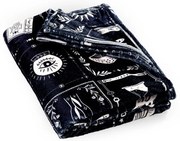 Coperta nera in micropile a tema Halloween 130x170 cm Enchanted Witchcraft – Catherine Lansfield