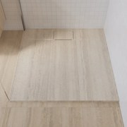Piatto doccia SENSEA in composito minerale di resina gelificata beige L 100 x L 100 x H 2.7 cm