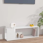Mobile tv bianco lucido 100x24x32 cm in truciolato