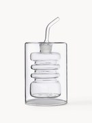 Distributore aceto e olio in vetro borosilicato fatto a mano Rings alt. 16 cm