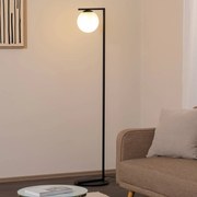 ALDEX Piantana Zac con paralume sferico, nero