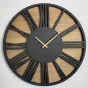 Orologio di lusso in legno con un diametro di 50cm ROMAN LOFT Diametro 50 cm