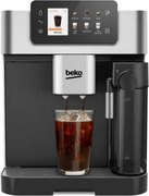 Beko - Macchina da caffè con macinino CEG7348X - 1350 w - 250g di chicchi - Nero / Argento