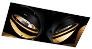 Faretto incasso nero GU10 AR111 senza cornice 2 luci - Oneon