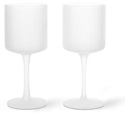 ferm LIVING - Ripple Bianco Wine Glasses Set of 2 Frosted ferm LIVING