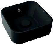 Lavabo da appoggio Capsule quadrato in pietra L 38 x P 38 x H 13.2 cm nero