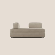 Liberty divano con pouf estraibile e schienali movibili in tessuto morbido impermeabile T02 beige