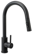 REA-B9147 - Miscelatore per lavello con doccetta estraibile FRESH 39,5 cm, nero opaco