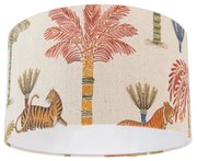 Paralume in tessuto multicolore con stampa animalier 35/35/20