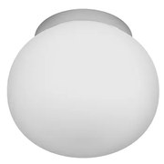 Plafoniera Contemporanea Soft Metallo Cromo Vetro Acidato Opaco 1 Luce E14