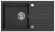 Sapho - Lavello da cucina 77x44 cm granito/nero