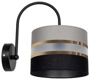 Applique CORAL 1xE27 / 60W / 230V nero / grigio