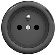 Kliklap - Presa domestica in stile retrò senza cornice, 230 V, antracite