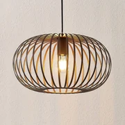 Lindby lampada a sospensione Nahele, marrone, metallo, Ø 40 cm, E27