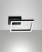 Bard applique nera 1 luce a led 3000k - 22w - 2160 lm dimmerabile