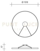 Anello lampada da soffitto nero verniciato diam.109cm 2700k 3832lm...