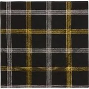 Centrotavola natalizio tartan nero e oro