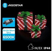 Aigostar- LED Decorazione natalizia da esterno 3,6W/31/230V 6500K 20/25/30cm IP44 regali