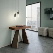Tavolo consolle allungabile DIAMANTE ART legno massello abete telaio color orso