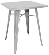 Tavolo da pranzo per giardino Industrial struttura e superficie in ferro bianco per 2 persone 60x60cm