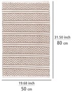 WENKO 24868100 - Tappetino da bagno SHAKI 50x80 cm beige/bianco
