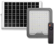 Faro LED Solare 100W IP66 Telecomando Incluso 1.500 lumen - SERIE PRO Colore Bianco Naturale 4.000K