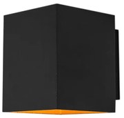 Applique da parete di design nera e oro rettangolare - Sola