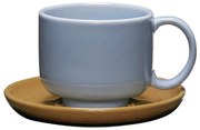 Tazza blu e marrone chiaro in gres Amare - Hübsch