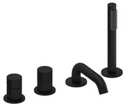 Rubinetto per vasca getto laminare cristallino Loop k nero