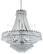 Lampadario versailles 13lt - metallo cromato e cristallo