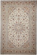 Kashan Tappeto 360x240 Beige (Iran) Annodato A Mano