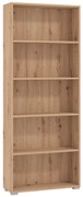 MADDIE - libreria cinque ripiani moderno minimal in legno