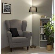 Brilagi - Lampada da terra LED CERIA 1xE27/40W/230V Ø 30 cm nero/cromo opaco