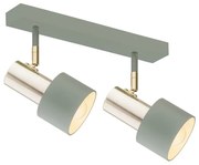 Argon 0926 - Faretto DORIA 2xE27/15W/230V verde/ottone