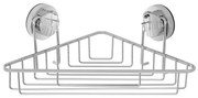 Mensola angolare doccia 1 ripiano in acciaio cromato con ventosa