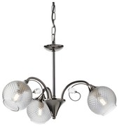 Redo 02-972 - Lampadario a catena ASPERA 3xE14/28W/230V Ø 52 cm nero
