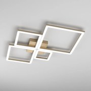 Plafoniera Moderna Quadrata Four Squares Alluminio Oro Led 71W