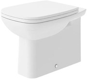 Vaso WC filomuro d-code, sedile escluso P 56 x L 35.5 x H 38.5 cm bianco lucido