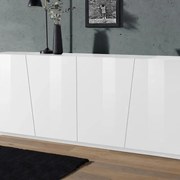 Mobile credenza VEGA L 200 x H 86 P 43 cm bianco lucido