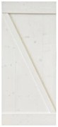 Anta per porta scorrevole Horse in legno massello bianco L 86 x H 215 cm reversibile