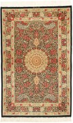 Ghom Tappeto 150 x 100 Nero (Iran) Annodato A Mano
