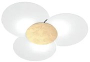 Clover applique-plafoniera d.45 cm 3 luci foglia oro 1114-45-fo