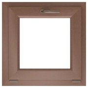 Finestra in PVC rovere dorato L 50 x H 50 cm, 1 anta ribaltabile