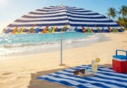 ombrellone da spiaggia in acciaio e tnt tondo 1 m